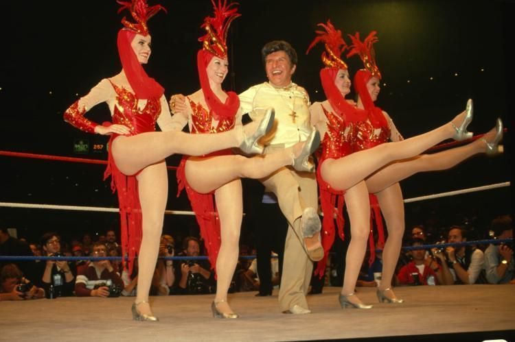 Liberace and the Rockettes.
