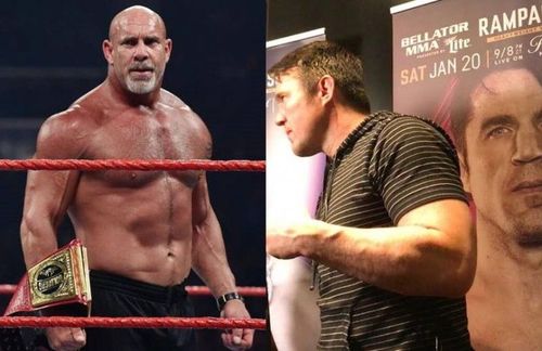 Chael Sonnen and Goldberg engaged in a rather intriguing exchange on Twitter