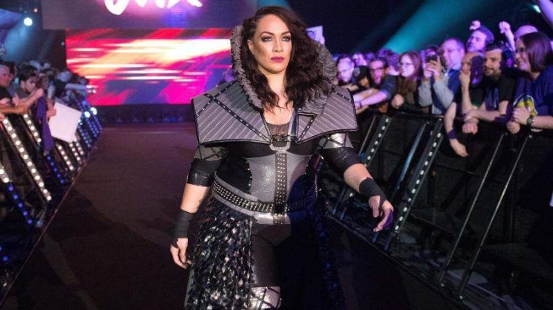 Nia Jax making her way to the Squared Circle