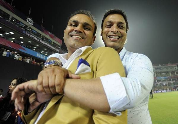 Sehwag and Akhtar commentated together on a few occasions after retirement.