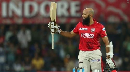 Hashim Amla playing for KXIP in the IPL