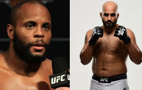 Arjan Bhullar (Right) trains with Daniel Cormier (Left) at the world famous AKA (American Kickboxing Academy) gym in California