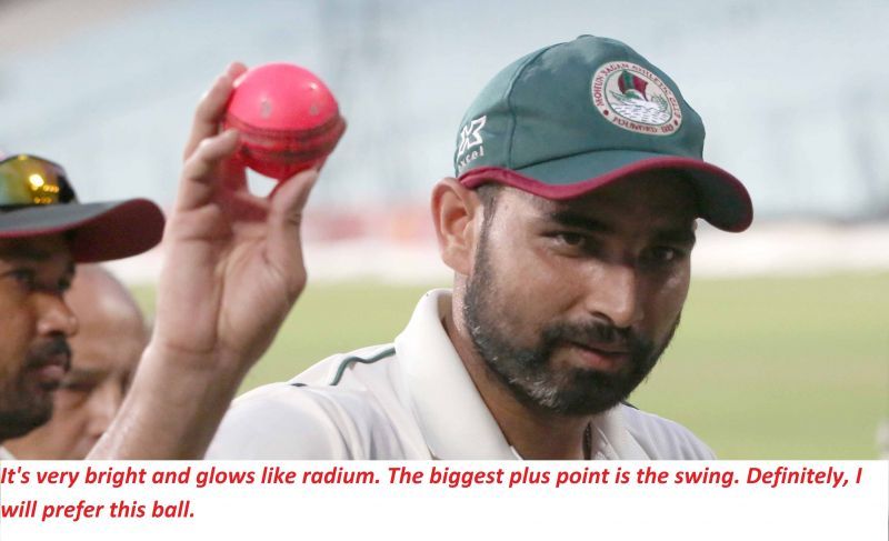 Shami enjoyed his first experience with the pink ball