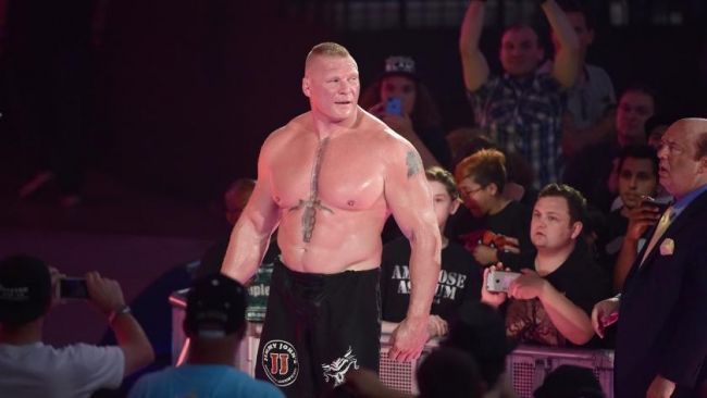 Brock Lesnar by the crowd
