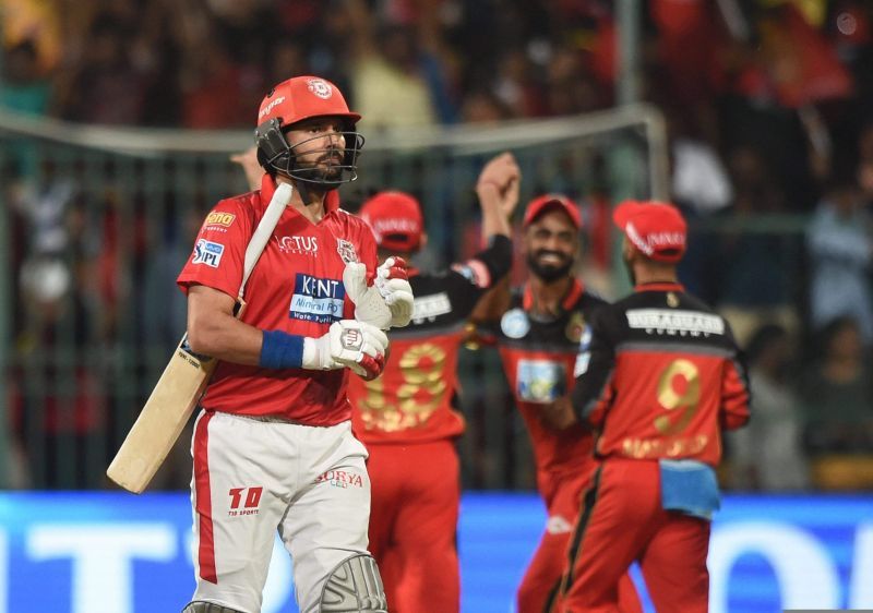 Image result for IPL 2018, RCB vs KXIP Yuvraj Singh