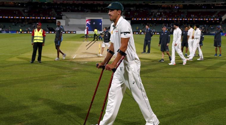 Mitchell Starc suffered a career-threating ankle injury during a test match against New Zealand.