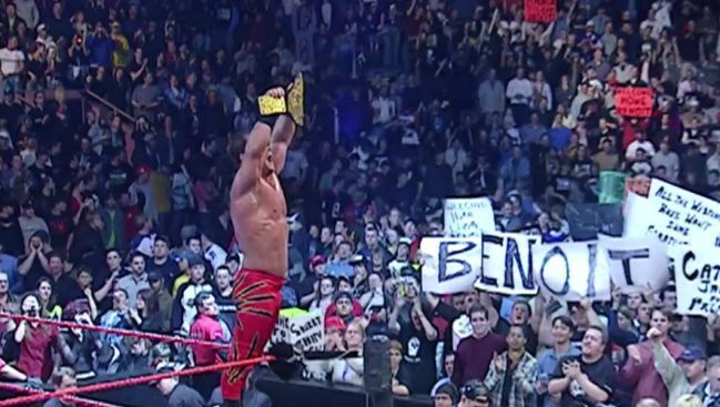 Chris Benoit victorious in his hometown.