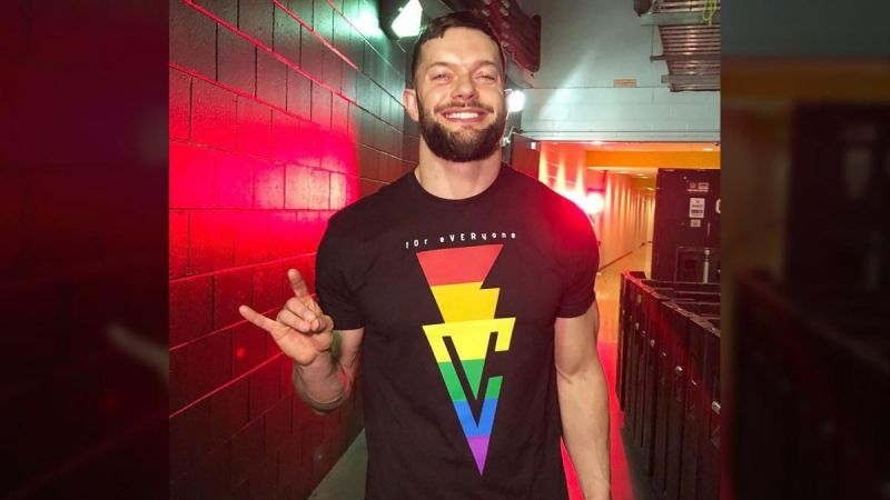 Finn Balor proudly showing off his support for the LGBT community