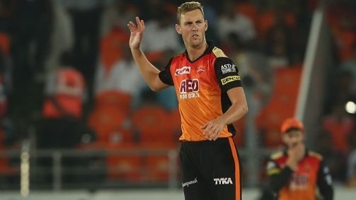 Stanlake uses his height to his advantage while bowling fast