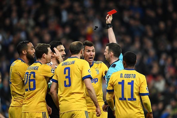Buffon red card