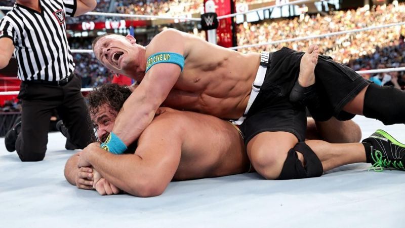 Rusev's streak of 146 days ended at WrestleMania 31.