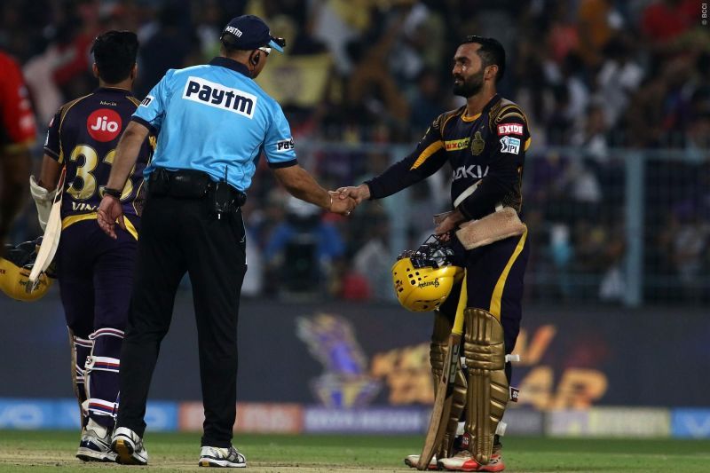 Dinesh Karthik made some questionable decisions despite the victory