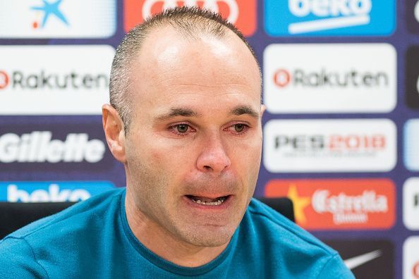 FC Barcelona player Andres Iniesta Press Conference