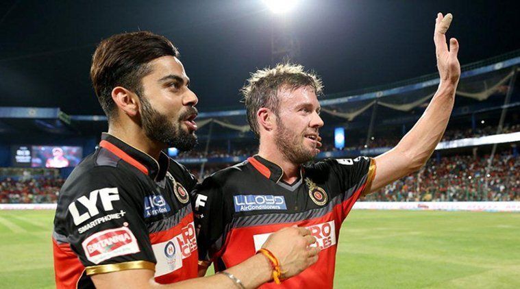 Virat and De Villiers Celebrating their victory