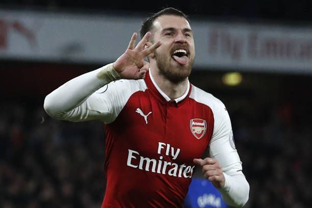 Aaron Ramsey Arsenal hat-trick Everton