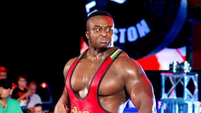 Big E&#039;s face after he (kayfabe) realises that Woods and Kingston are just holding him back 