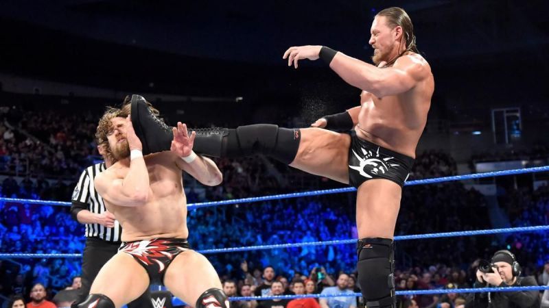Big Cass hit Daniel Bryan with a Big Boot during the main event on SmackDown Live