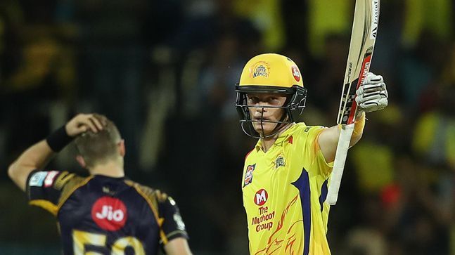 Sam Billings raising his bat in thww game against KKR