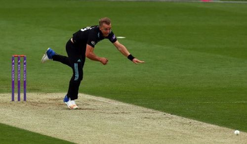 Tom Curran in action for England