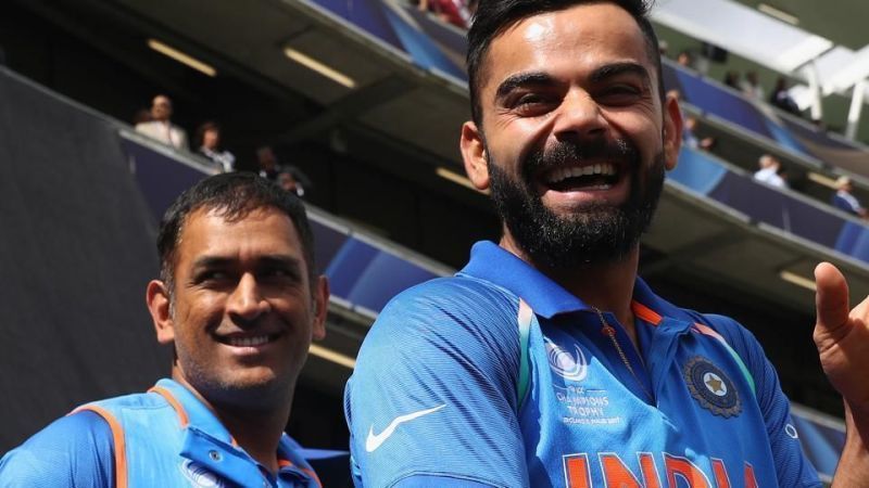 MS Dhoni and Virat Kohli are the past and present India captains.