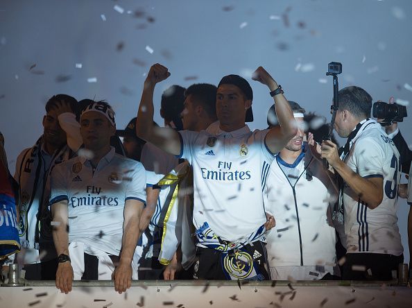 Real Madrid Celebrate Winning La Liga