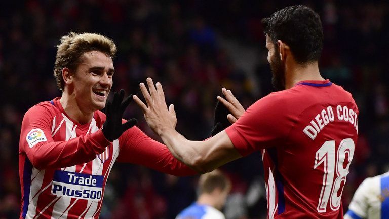 Arsenal will have to contend with the both Deigo Costa and Antonie Griezmann