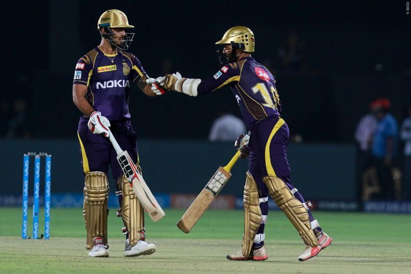 Dinesh Karthik and Nitish Rana finished