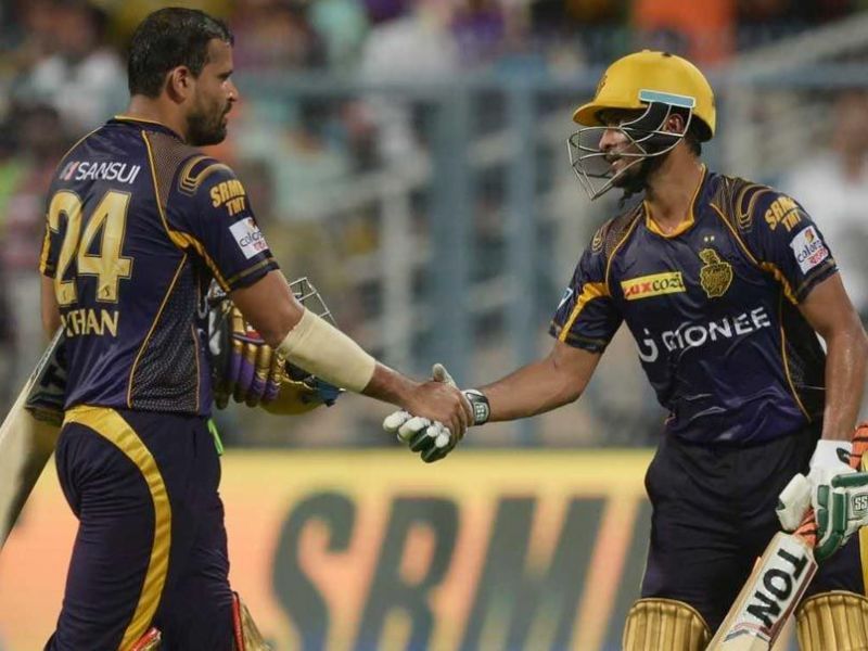 Yusuf Pathan and Shakb al Hasan&#039;s partnership helped KKR reach a challenging total