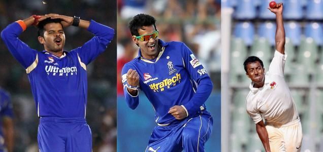 S Sreesanth, Ajit Chandila and Ankeet Chavan were accused of Spot Fixing.