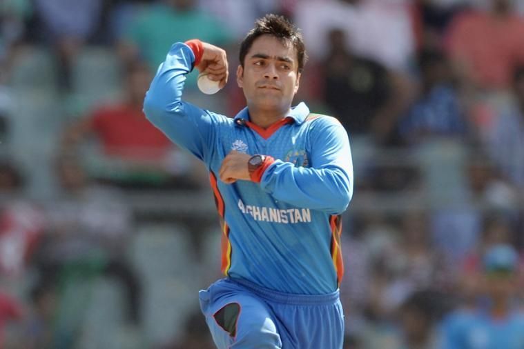 Image result for rashid khan bowling