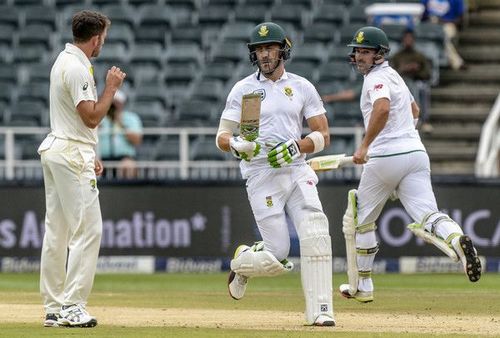 Image result for South Africa vs Australia 2018: 4th Test, Day 4 du Plessis and Elgar