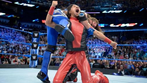 Image result for wwe shinsuke lowblow