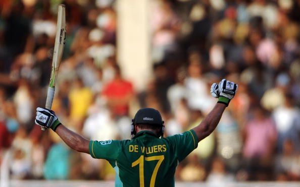South African cricketer AB de Villiers r