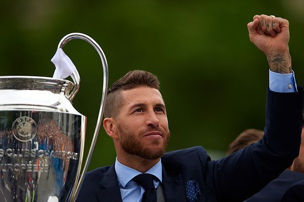 Real Madrid Celebrate After Victory In The Champions League Final Against Liverpool