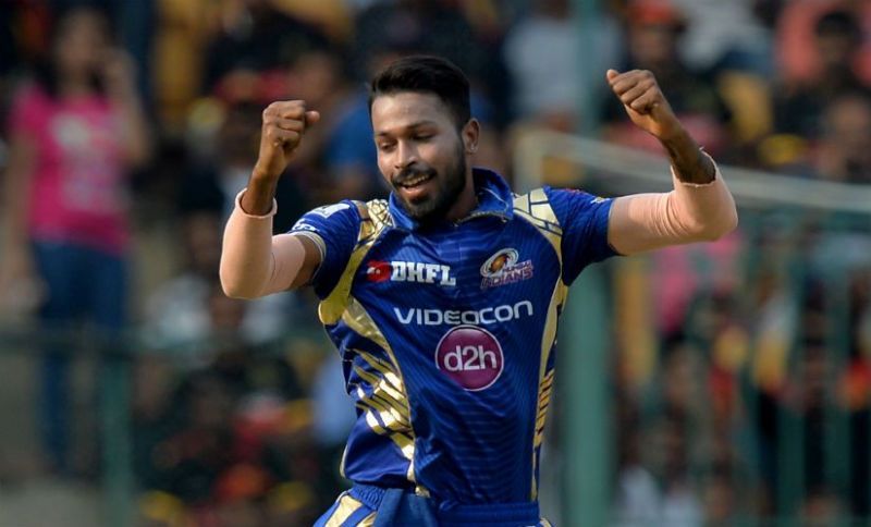 Hardik Pandya in action for the Mumbai Indians in IPL 2018