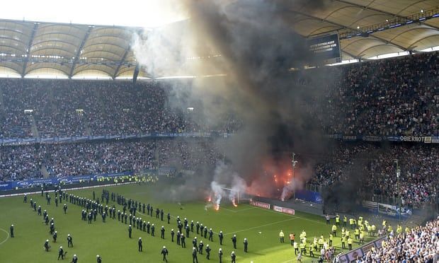 Hamburg are relegated from the Bundesliga for the first time