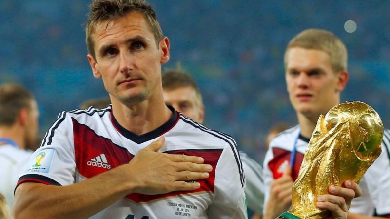 Klose with the World Cup in 2014