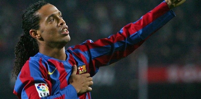 Image result for ronaldinho vs madrid 3-0 2005