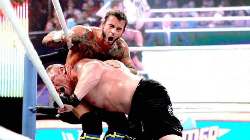 CM Punk, former two time Money in the Bank briefcase holder, faced Brock Lesnar in a No Disqualification Match