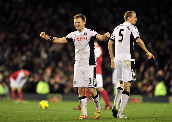 Fulham&#039;s Norwegian defenders John Arne R