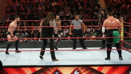 Roman Reigns, Seth Rollins, Finn BÃ¡lor, Bray Wyatt and Samoa Joe battling for an opportunity to face Brock Lesnar 