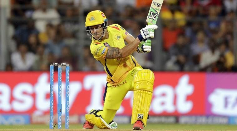 Du Plessis was outstanding the Qualifier 1 against the Sunrisers Huderabad
