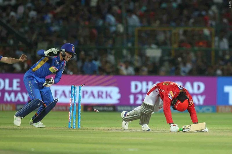 Chris Gayle failed for the second consecutive game as he was stumped for 1 in this game.