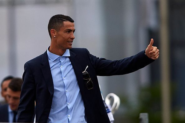 Real Madrid Celebrate After Victory In The Champions League Final Against Liverpool