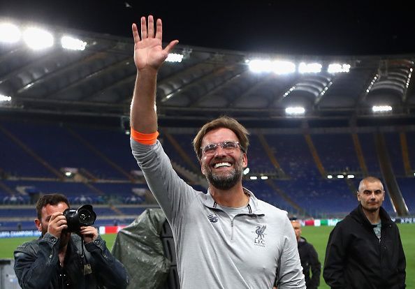 Klopp will be hoping to be smiling after 90 mins at Anfield and in Kiev