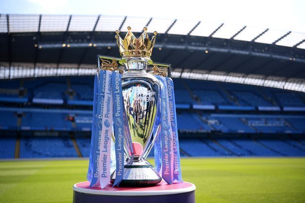 The Premier League trophy