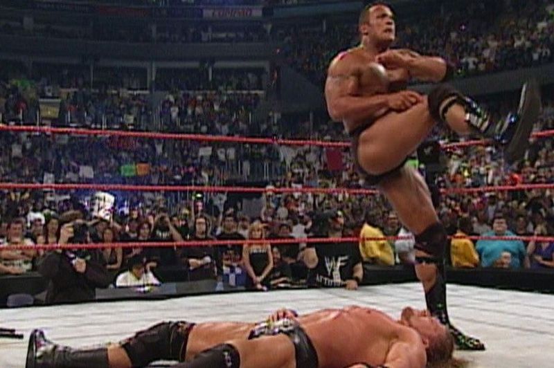 The Rock and Triple H left it all inside the ring at Backlash 2000