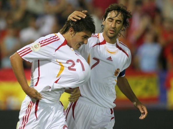 David Villa Raul Spain