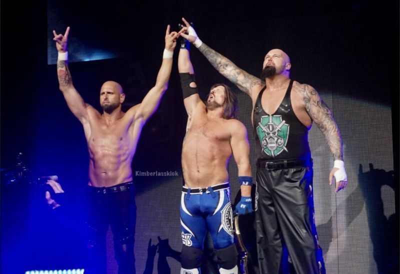 The Club main-evented the show in a huge six-man tag team match 