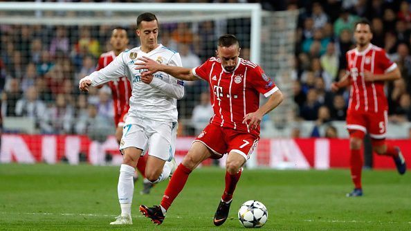 Lucas Vazquez was made to chase Franck Ribery throughout the night